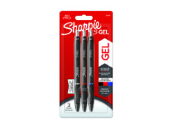 Zestaw Sharpie S-Gel, długopisy żelowe 3 kolory, M (0.7mm), niebieski, czarny, czerwony